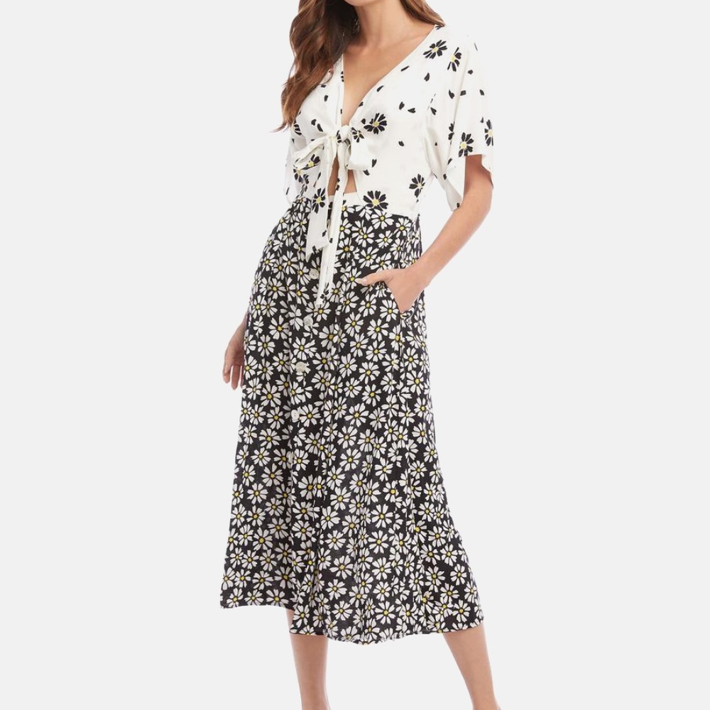 Mixed print dress